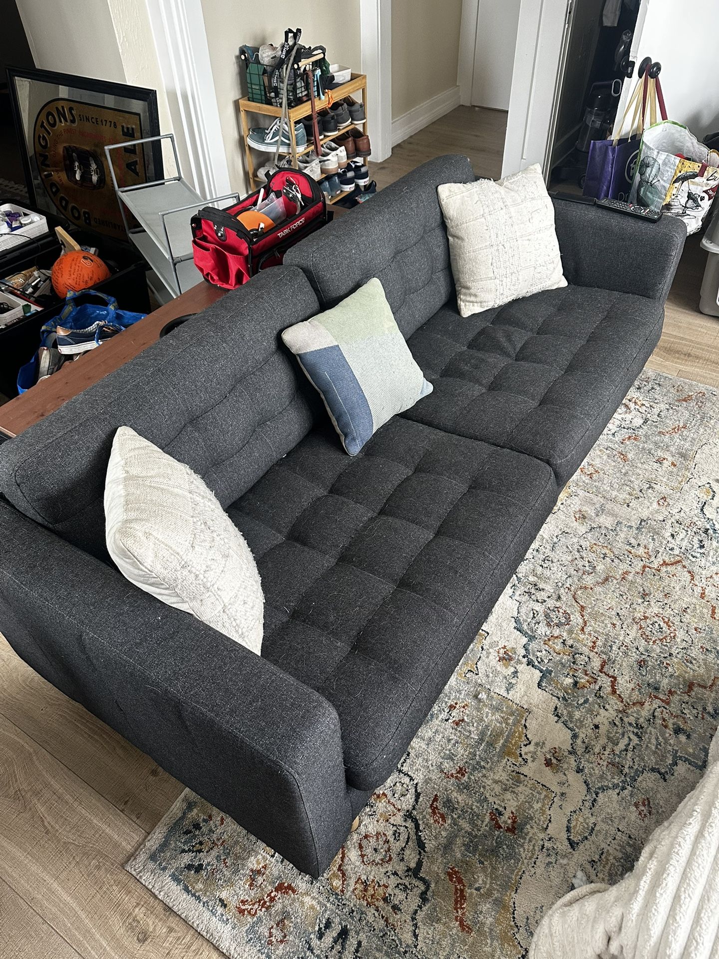 Grey Couch 6.5’