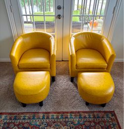 2 Accent Chairs - Yellow