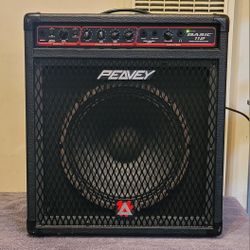 PEAVEY BASIC 112 BASS COMBO AMPLIFIER 75 WATTS 1x12  SPEAKER MADE IN USA IN BLACK COLOR.