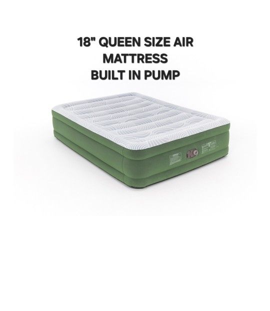 Bestway 18" Queen Air Mattress with Built-in Pump