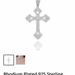 high quality 925 sterling silver VVS moissanite cross pendant ✝️💎