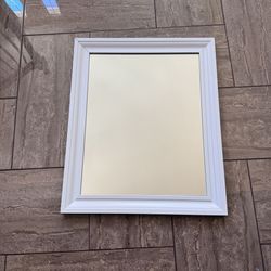 NICE WHITE BATHROOM MIRROR 24” X 29”