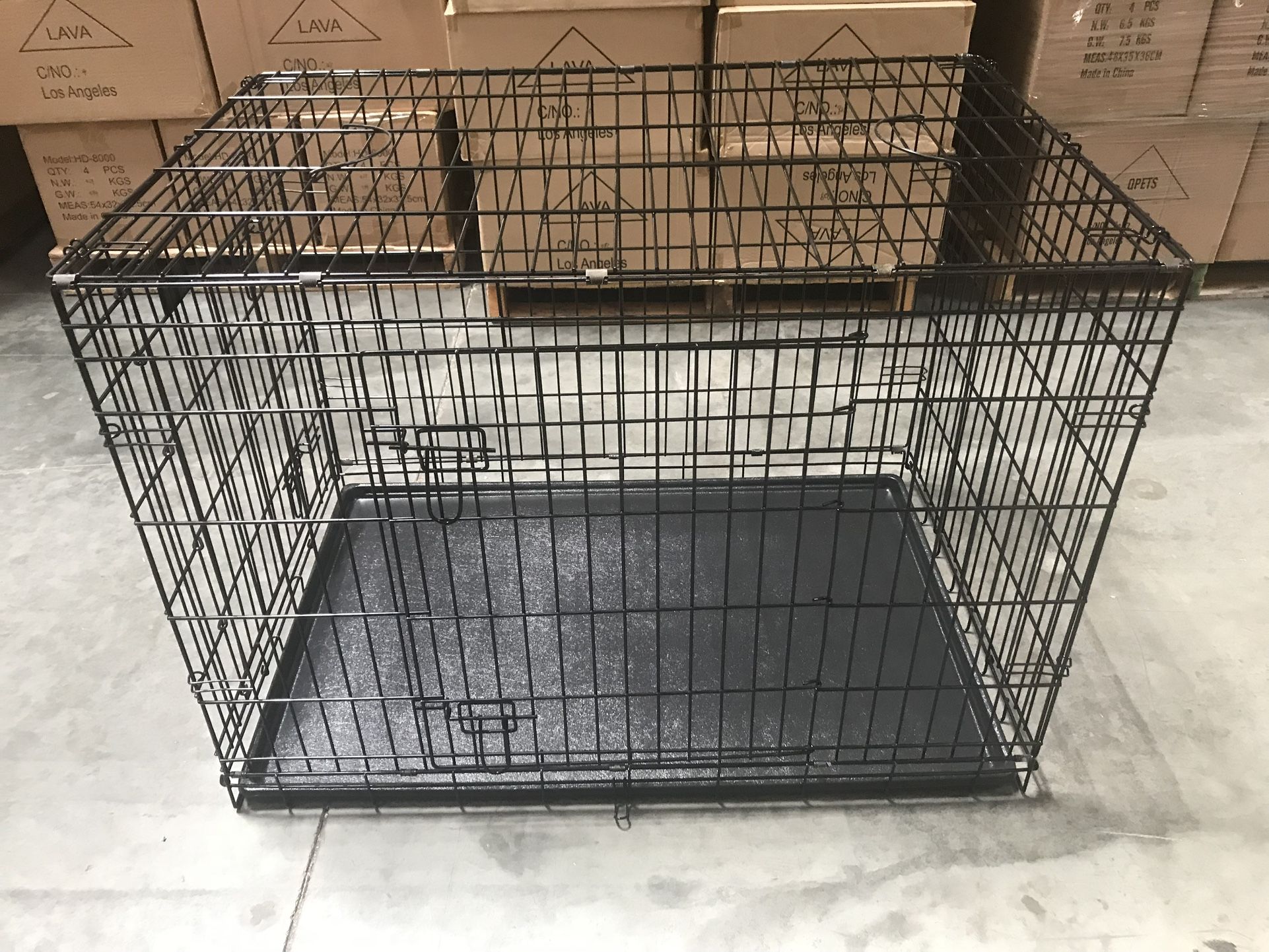 Qpets Xxxl 48”x30”x32” Double Door Crate Dog Cage