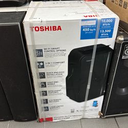 NEW Toshiba 10,000 BTU Portable AC Unit  Air Conditioner Cools 450 Sq. Ft. with Dehumidifier and Remote in Black