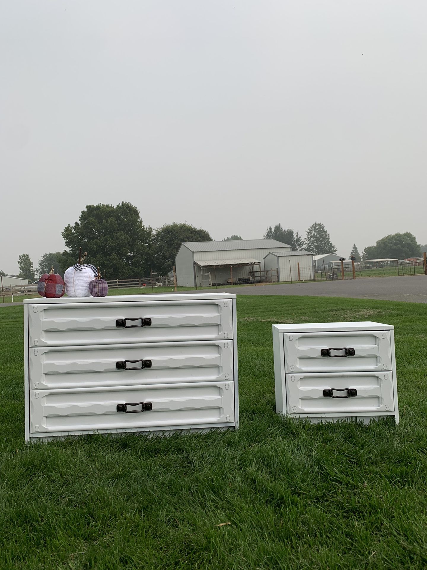 Farmhouse dresser and matching nightstand