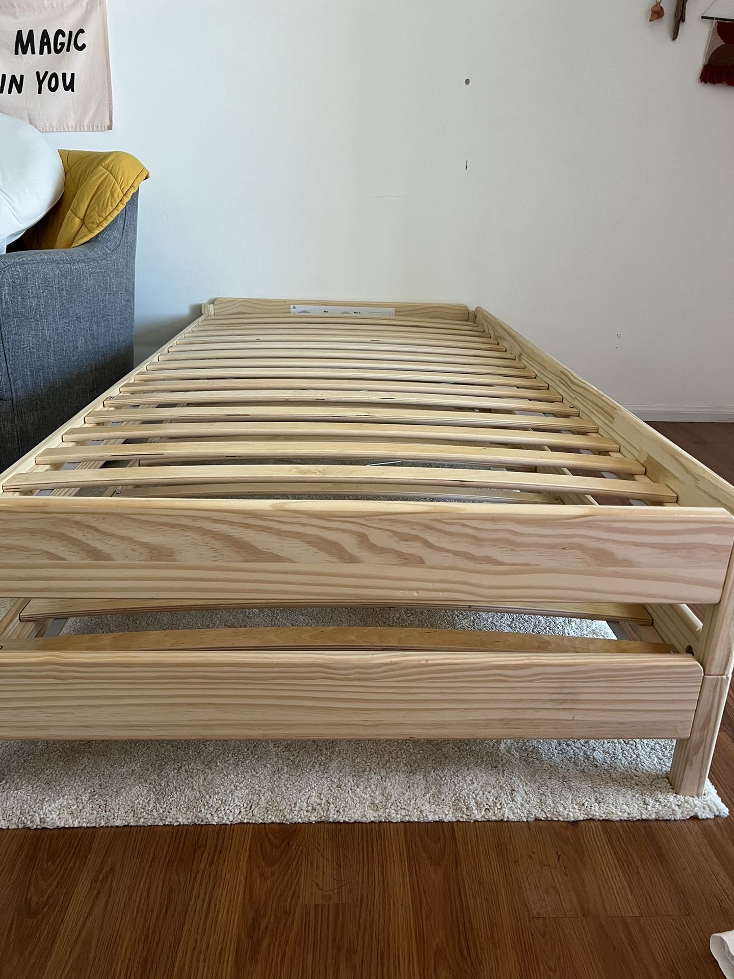 UTÅKER Stackable bed, pine, Twin