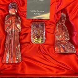 waterford crystal nativity jesus mary vintage