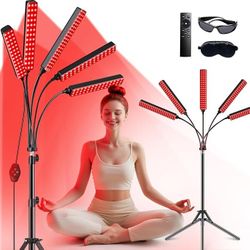 Red Light Therapy for Body Face Infrared Light Therapy for Body with 660nm & 850nm Near Infrared LED Red Light Therapy 5 Heads Light at Home