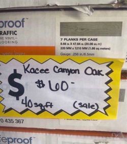 SALE Kacee Canyon Oak 22 MIL x 8.7 in. W x 48 in. L Click Lock Waterproof Luxury Vinyl Plank Flooring