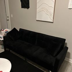 Black Tufted Futon