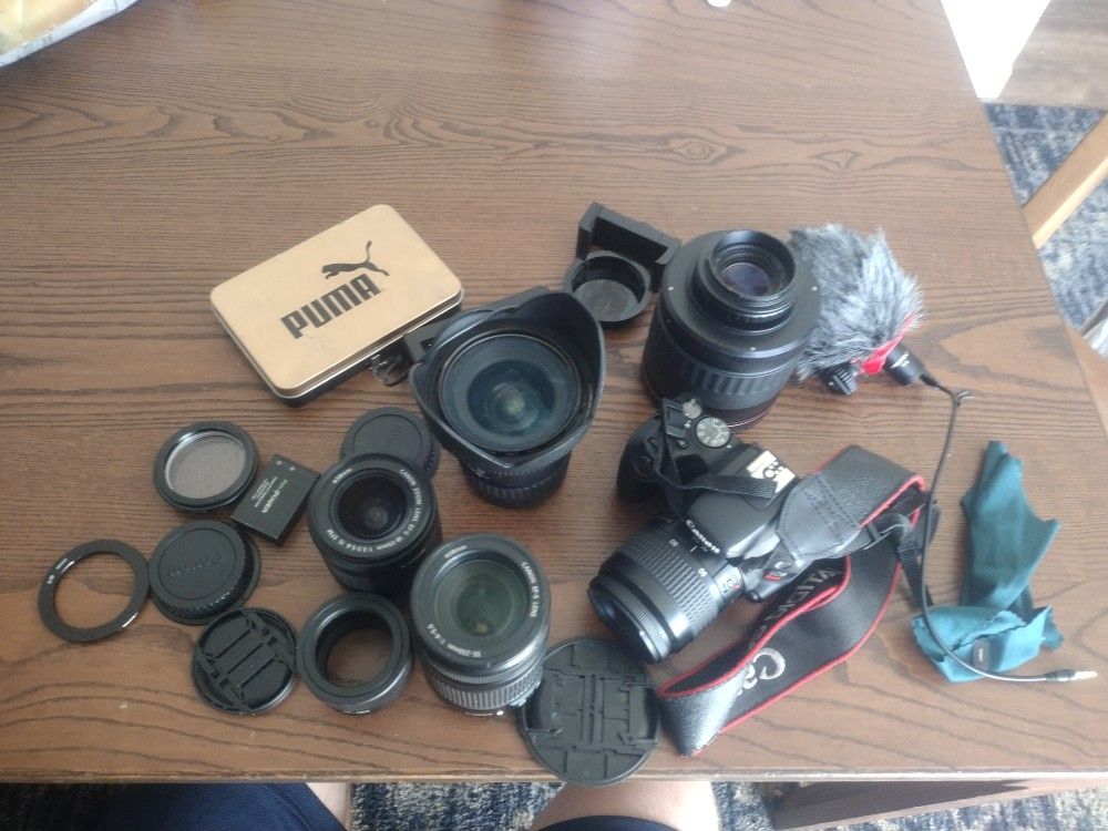 Canon EOS Rebel SL2 With 5 Lenses