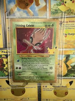 Shining Celebi Pokemon Card 30th