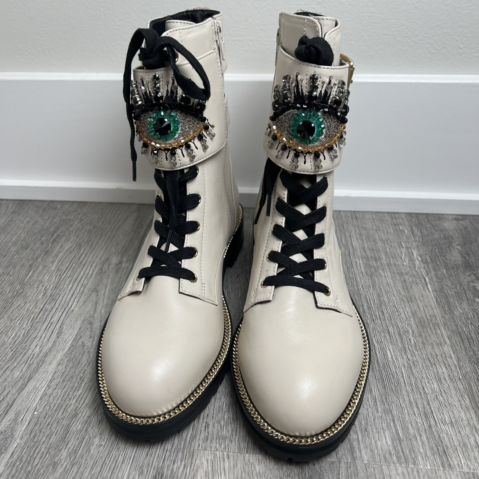 Kurt Geiger London Sutton Eye - Bone Leather Boots
