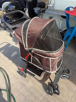 Pet Stroller with Canopy and Mesh Window