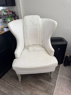Ballard Designs Wingback Accent Chair – White Upholstered