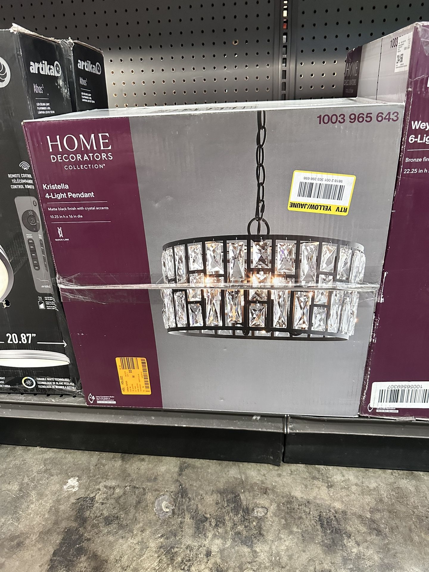 Home Decorators Collection Kristella Light Black Crystal Chandelier