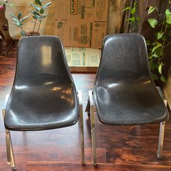 2 Black Shell Chairs