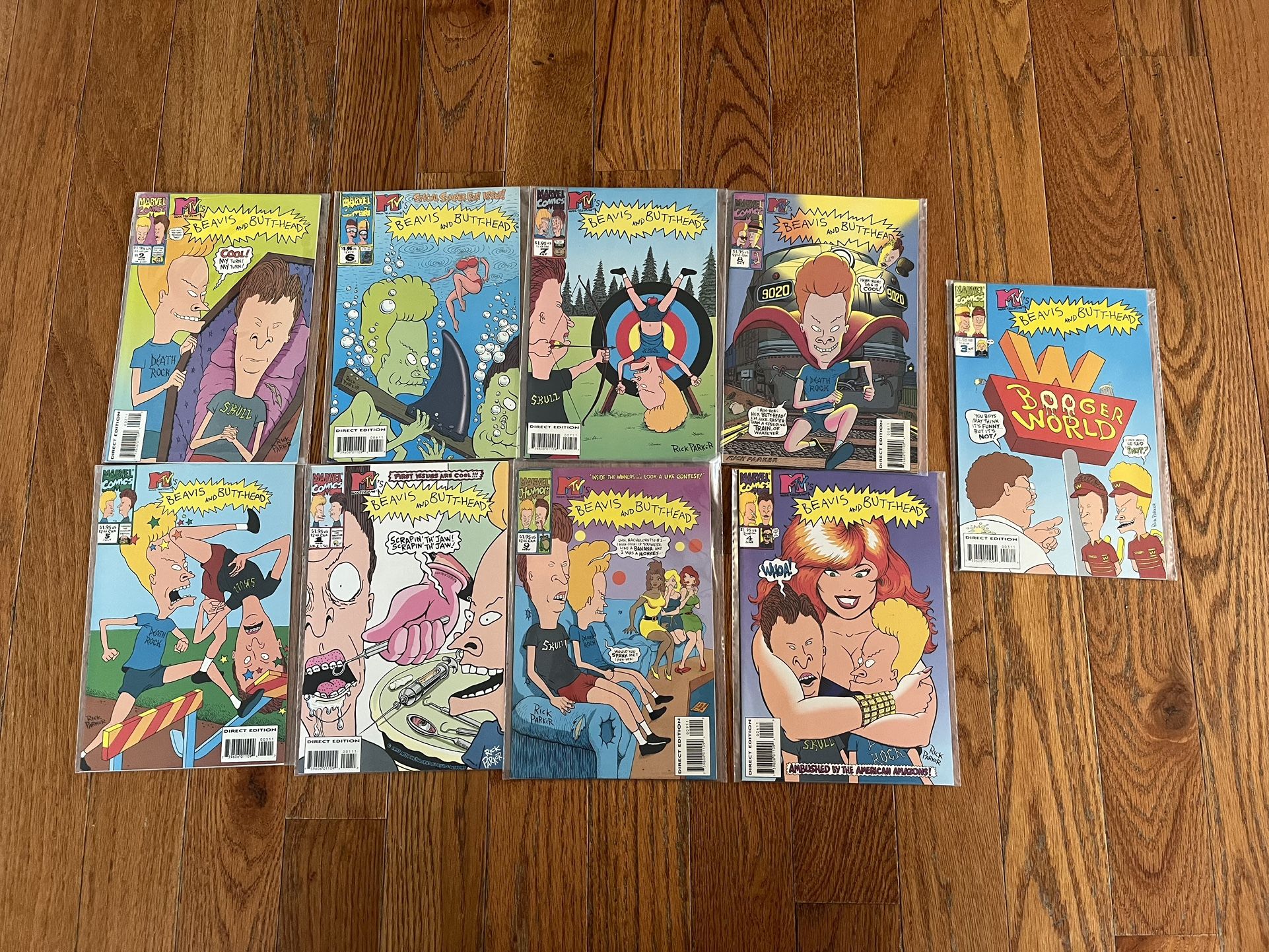 Beavis & Butt-Head Comic (1994, Marvel) Lot #1,2,3,4,5,6,7,8,9 Run 1-9 1st App