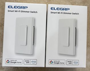 NEW ELEGRP - Smart Wi-Fi Dimmer Switch - White 2pk
