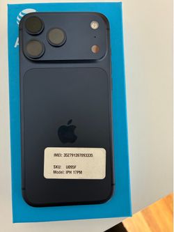 AT&T Brand new still in Box: iPhone 17 Pro Max Deep Blue 256GB  Brand new still in Box: