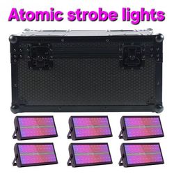 6Pcs 200W LED RGBW 48+8-Segment Strobe Lights With Flightcase/6Pcs Strobe