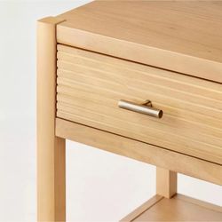 Hearth & Hand Magnolia Wood End Table Side Drawer Traditional Rustic Natural - 1 ONLY