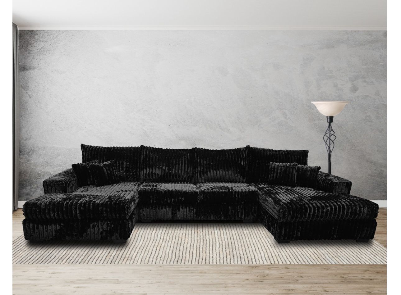 NEW XL BLACK SECTIONAL SOFA AND FREE DELIVERY- SPECIAL FINANCING AVAILABLE JUST $40 Down
