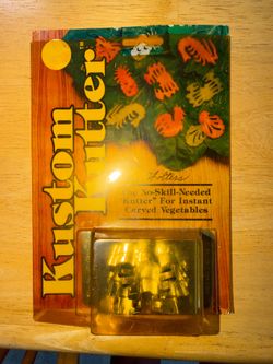 Vtg Kustom Kutter BUTTERFLY Shape Vegetable Carved Shapes 1984 Kitchen Tool. Packaging is damaged on bottom see pics