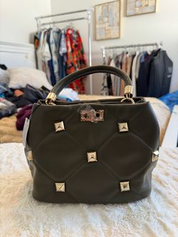 Valentino Roman Stud Quilted faux Leather Handbag