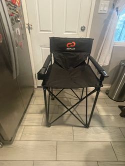 38 in. Black Folding Camping Chair with Carrying Bag