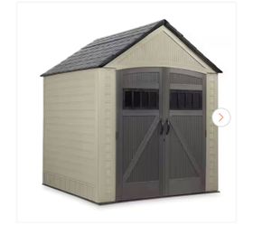 7-ft. X 7-ft. Roughneck Brown Gable Resin Outdoor Storage Shed