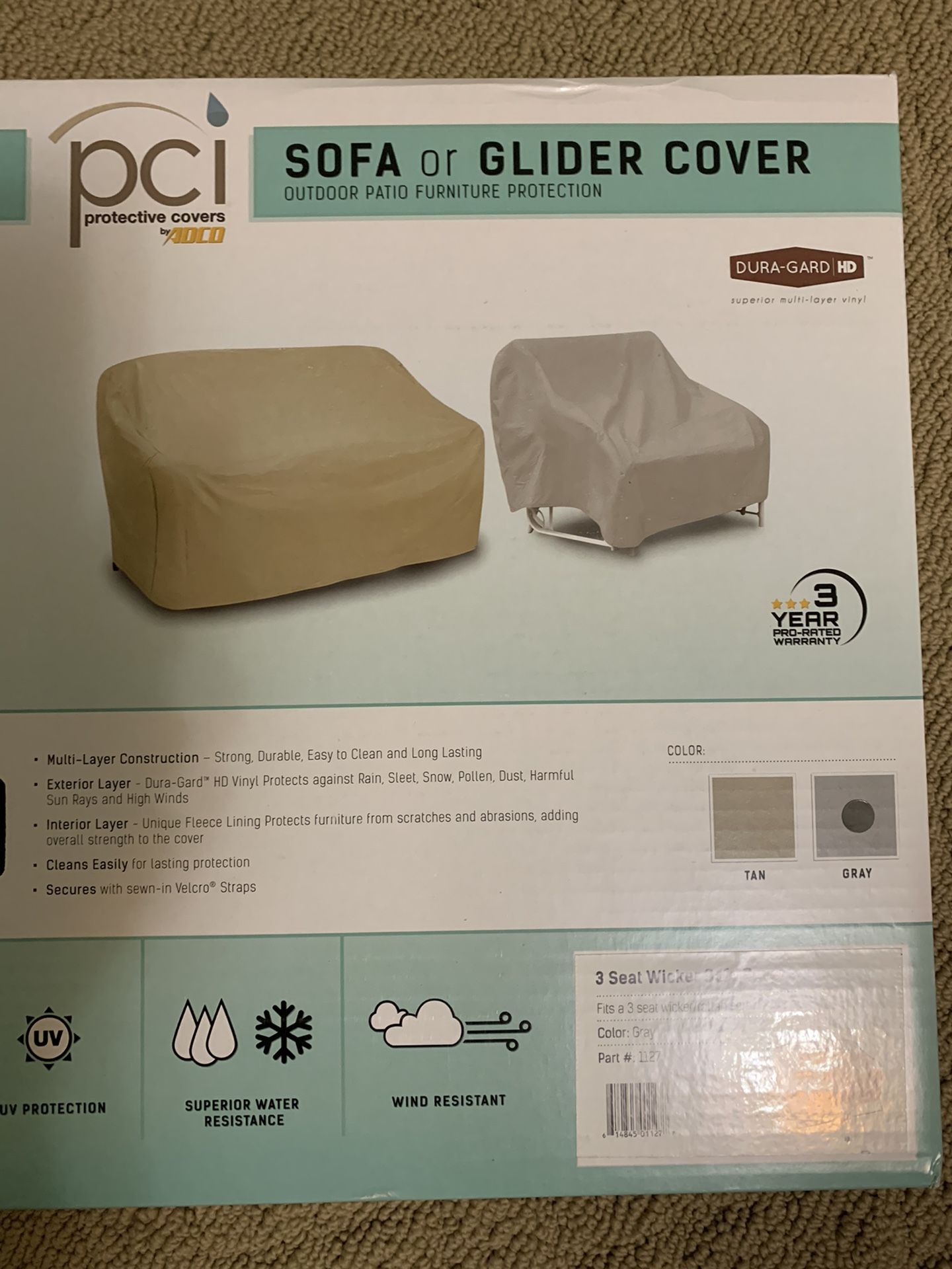 Outdoor Furniture Cover, sofa or glider