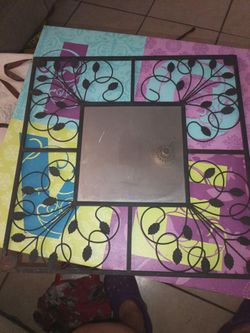 Metal frame mirror