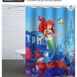 Little mermaid shower curtain