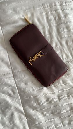 Burgundy wallet YSL