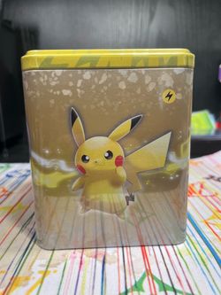 Pokémon TCG 2022 Lightning Stacking Tin Manectric Pikachu Sealed 3 Booster Packs
