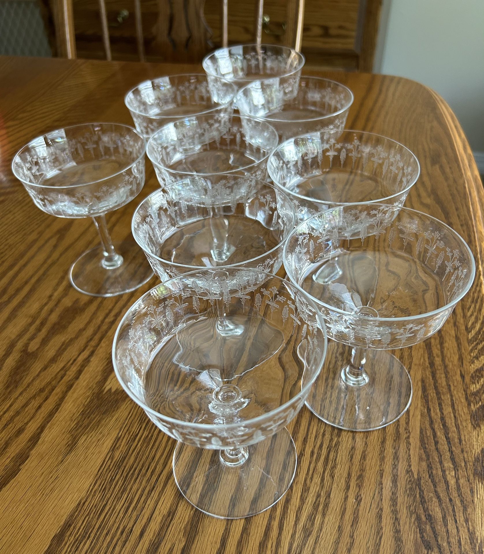 Vintage Crystal Champagne/ Sorbet Glasses