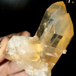 Tangerine Quartz Crystal Cluster — Natural Orange Quartz