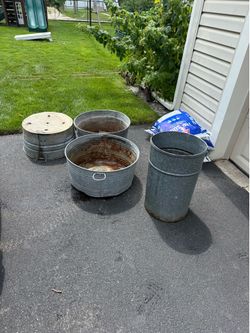 Vintage Galvanized Tubs