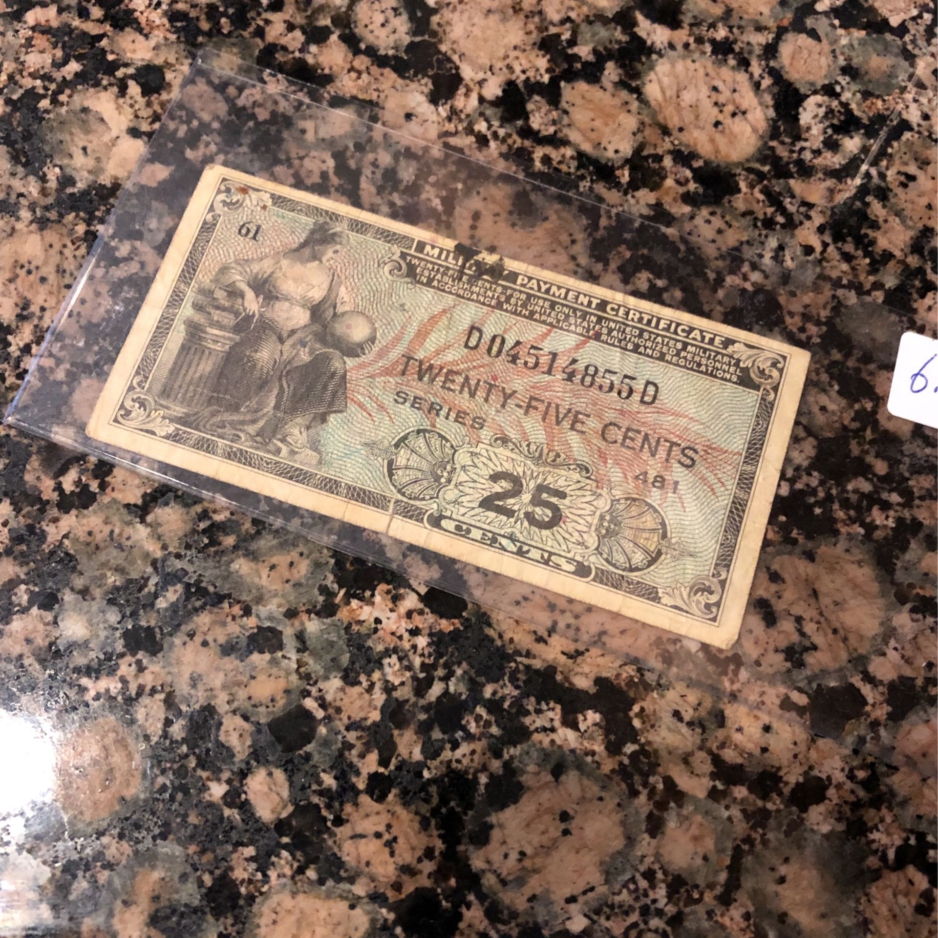 Ww2 Military Payment Certificate