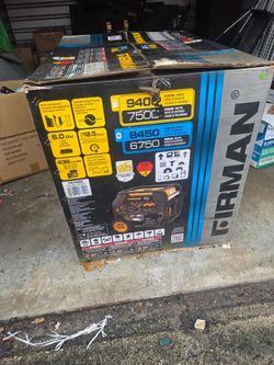 Generador Portátil FIRMAN H07552 Dual Fuel Nuevo – 7,500W / 9,400W – Arranque Eléctrico