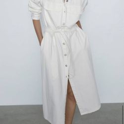 Zara White Denim Dress for Sale in New York, NY - OfferUp