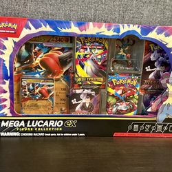 Mega Lucario EX Premium Figure Collection Pokemon Cards Brand New