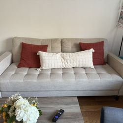 Beige Couch + Pillows