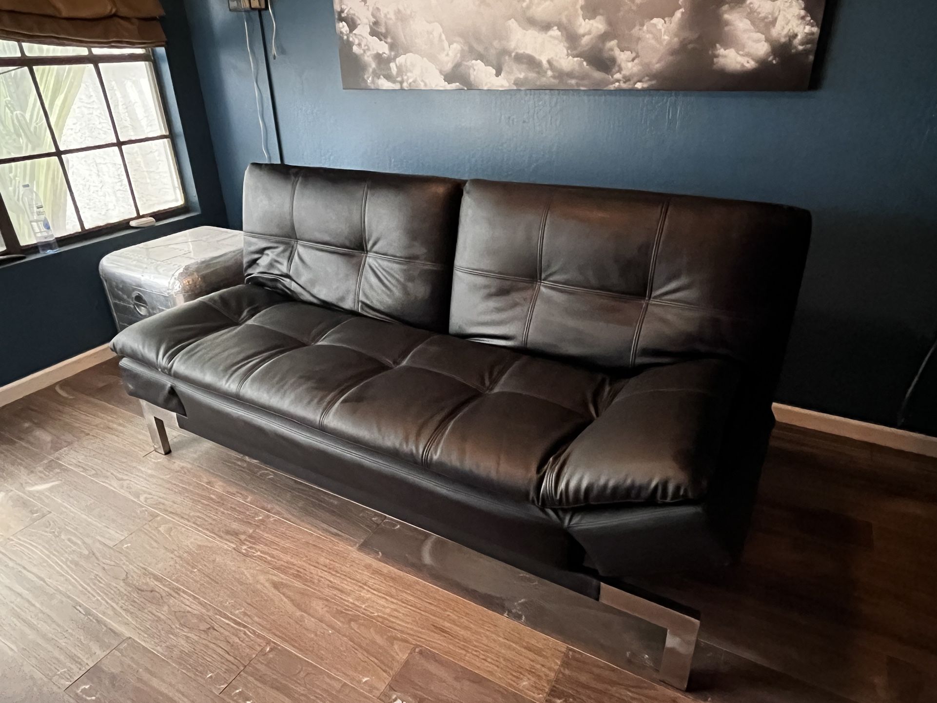 Costco PU Leather Sofa Bed Futon for Sale in Tempe, AZ OfferUp