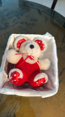 Red and white bear