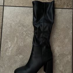Steve Madden Lizah Knee High Block Heel Boots (lightly Used) (size 8.5)