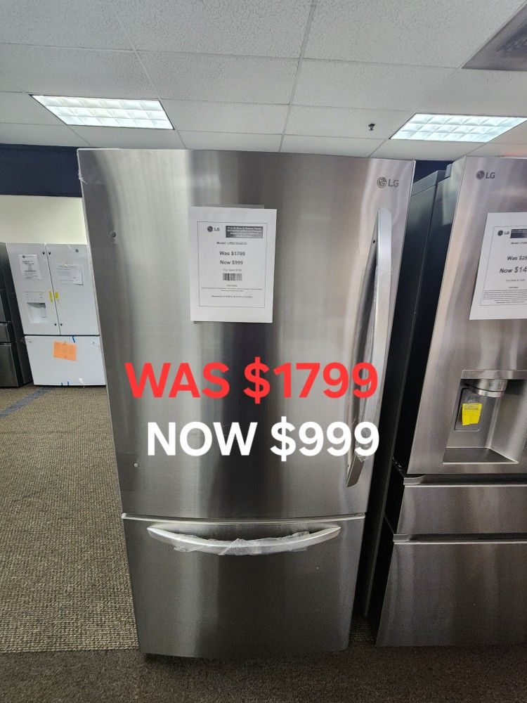 33 In. W 26 Cu. Ft. Bottom Freezer Refrigerator W/multi Air Flow And Smart Cooling 