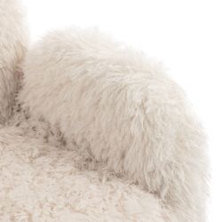 Criss Cross Chair with 5-Gear Adjustable Armrests & Wheels, Ergonomic Thickened Backrest Swivel Desk Chair for Home Office, Vanity, Bedroom and Living