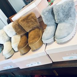 (New) Glaze (9-10) Soft Boots in Brown, Beige & Grey (Various Sizes - READ DESCRIPTION)